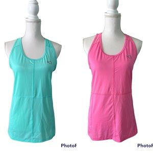 Kari Traa Women's Set of Two Racerback Athletic Tank Top  Pink/Mint Size L